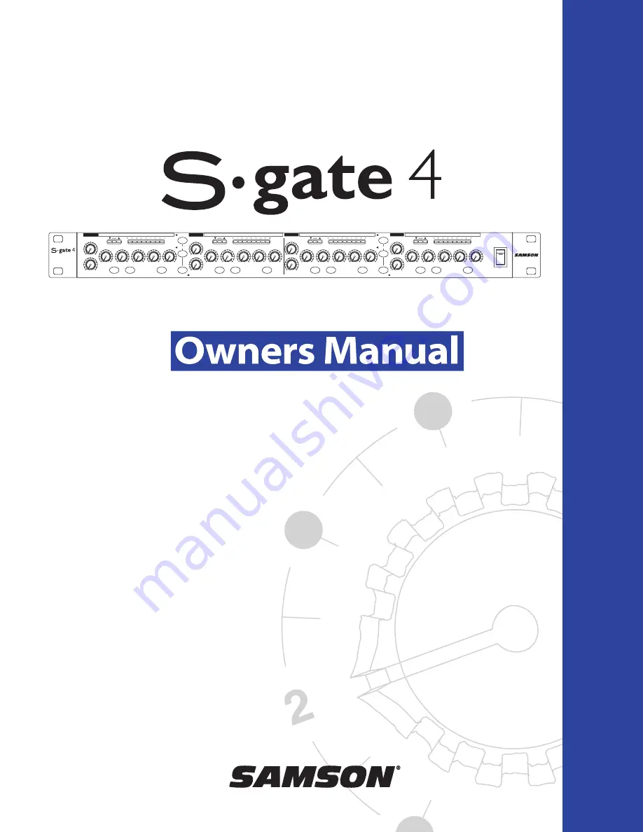 Samson S-Gate 4 Owner'S Manual Download Page 1