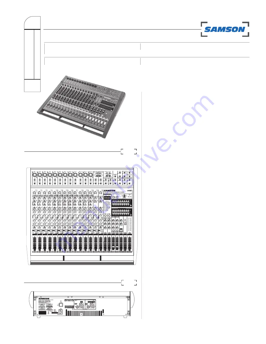 Samson TXM20 Product Specification Sheet Download Page 1