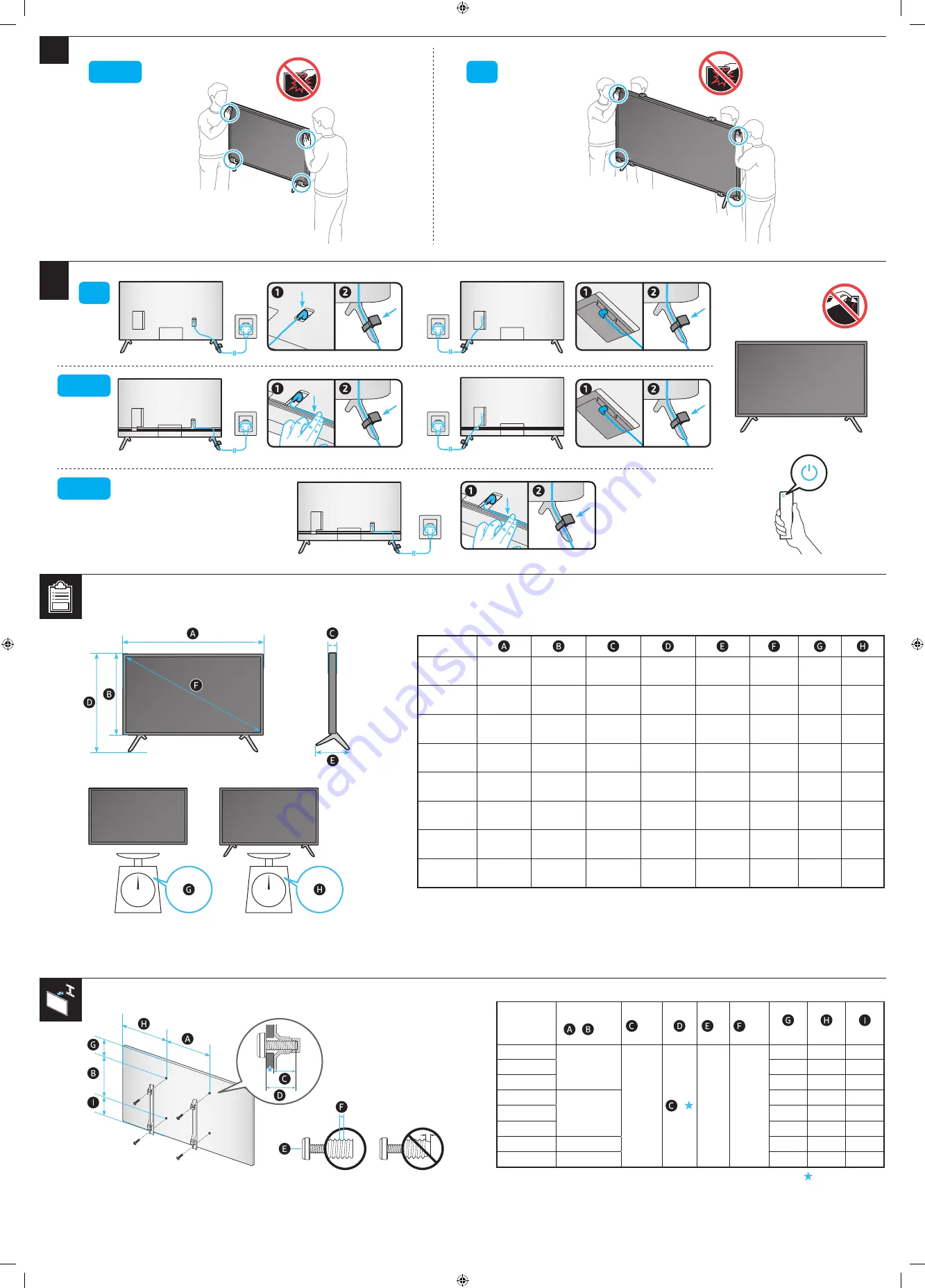 Samsung 43CU7 Series Unpacking And Installation Manual Download Page 2