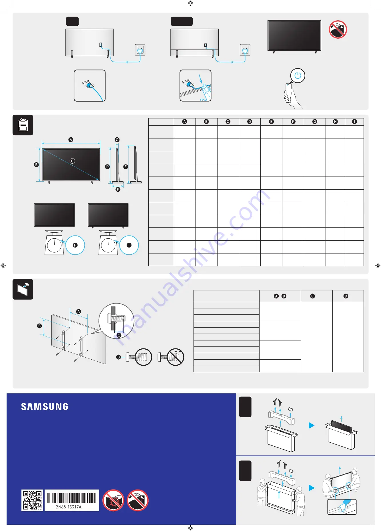 Samsung 50Q6 A Series Quick Setup Manual Download Page 1