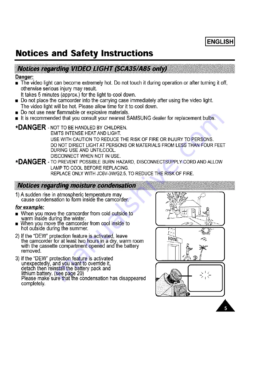 Samsung 8 SCA30 Owner'S Instruction Book Download Page 5