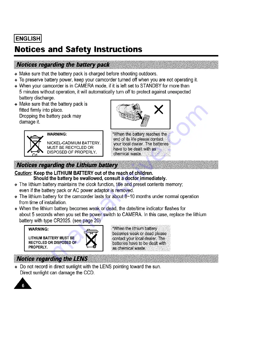 Samsung 8 SCA30 Owner'S Instruction Book Download Page 6