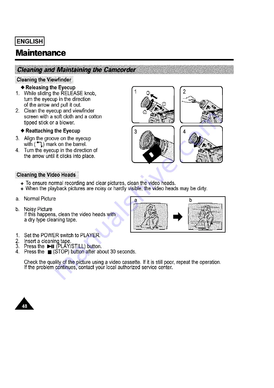 Samsung 8 SCA30 Owner'S Instruction Book Download Page 48