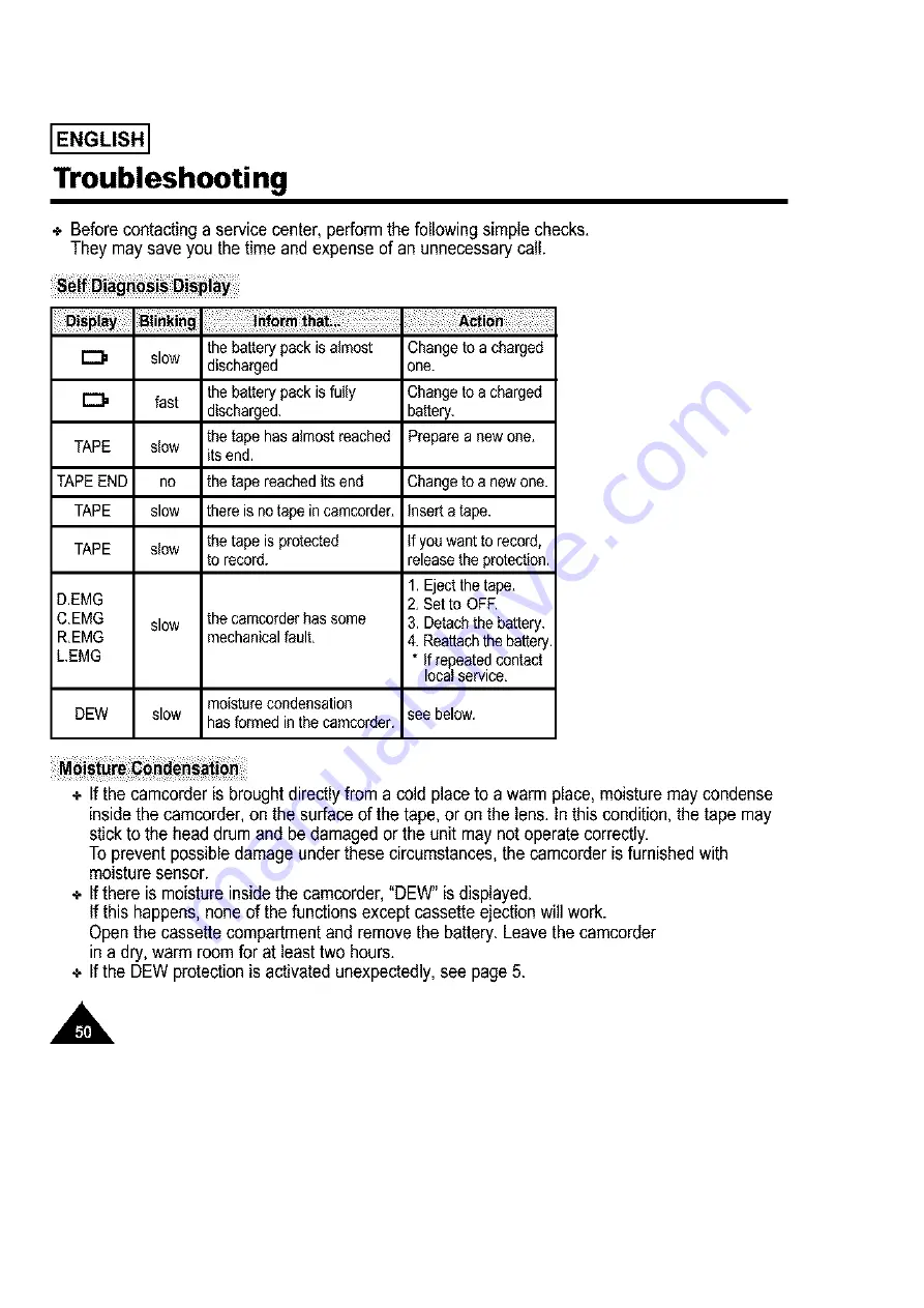 Samsung 8 SCA30 Owner'S Instruction Book Download Page 50