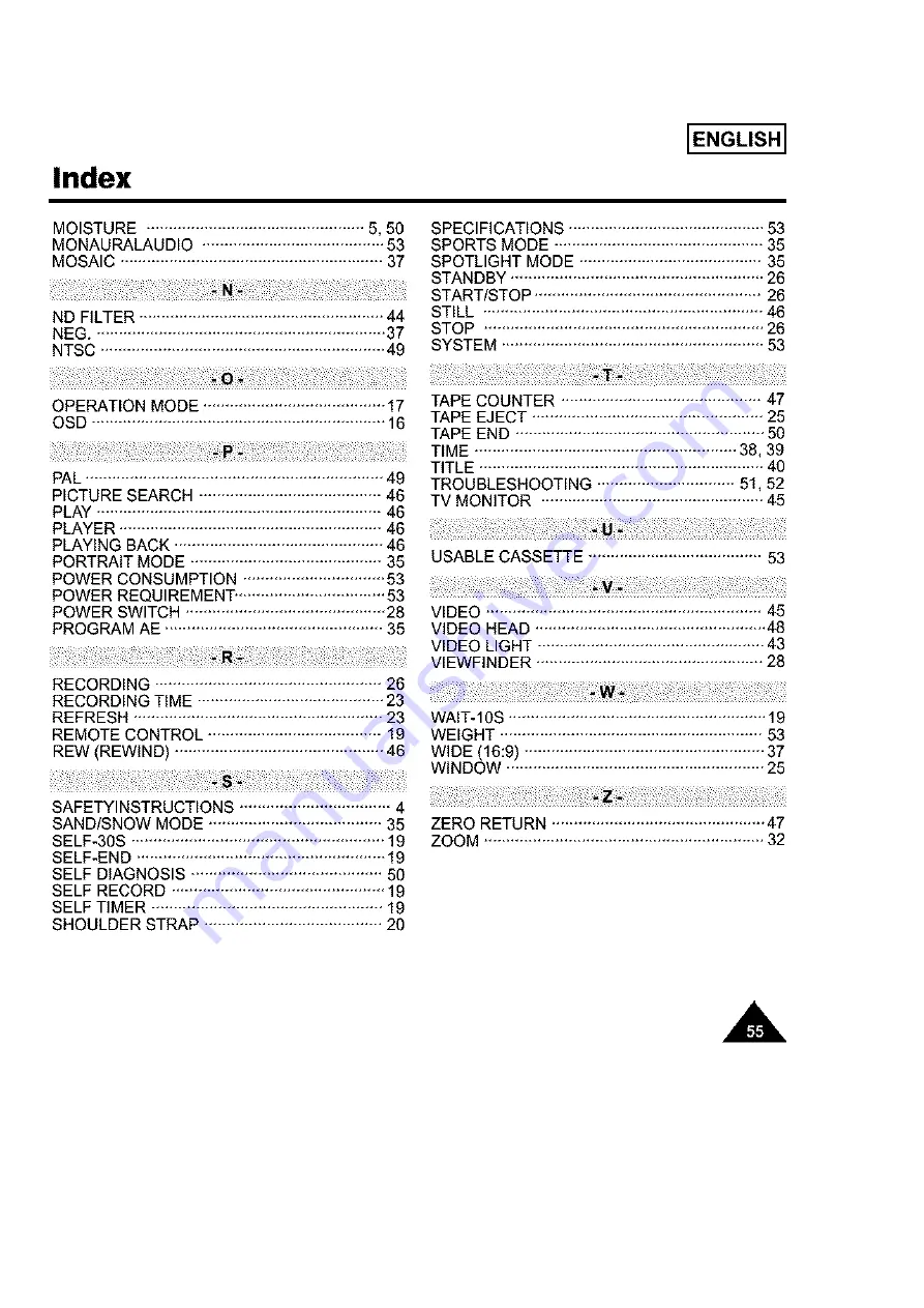 Samsung 8 SCA30 Owner'S Instruction Book Download Page 55