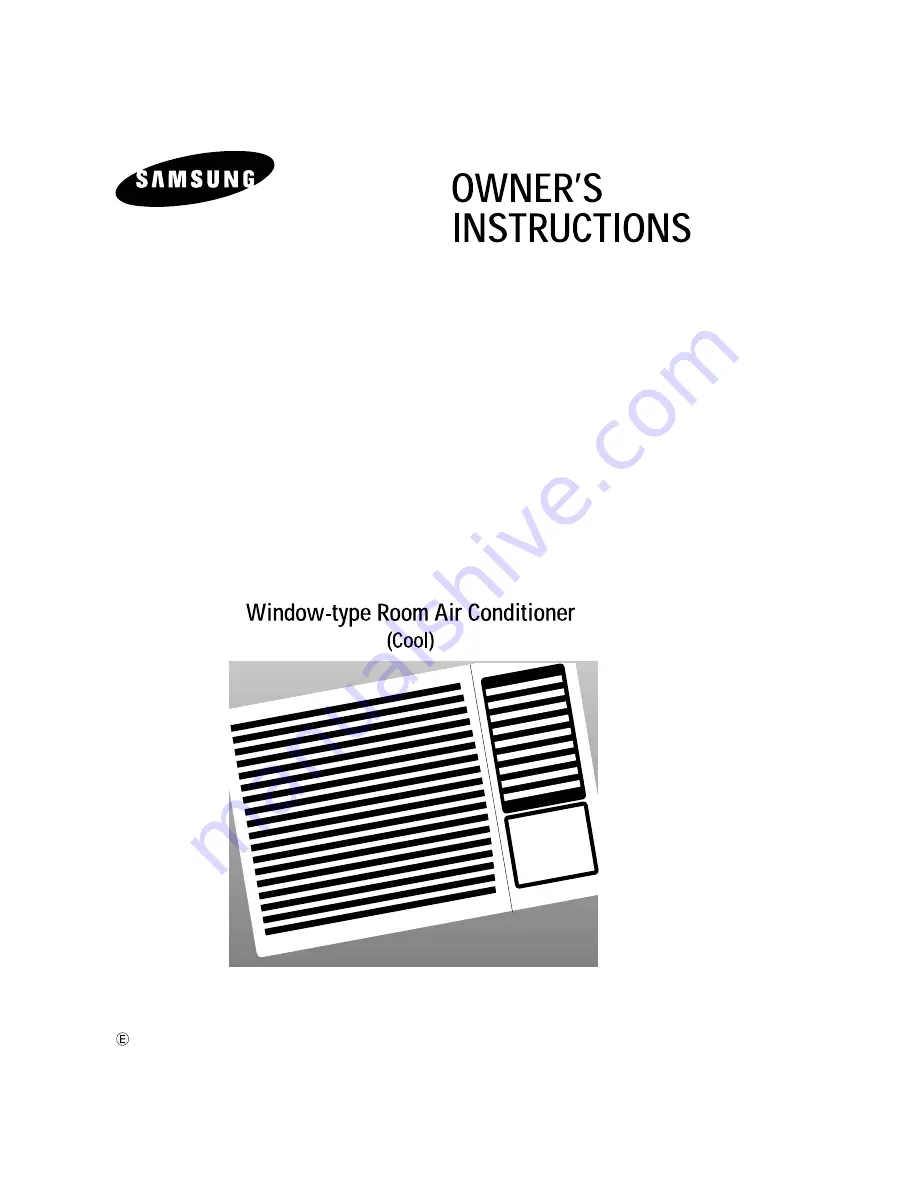 Samsung AWT18WKA Owner'S Instructions Manual Download Page 1