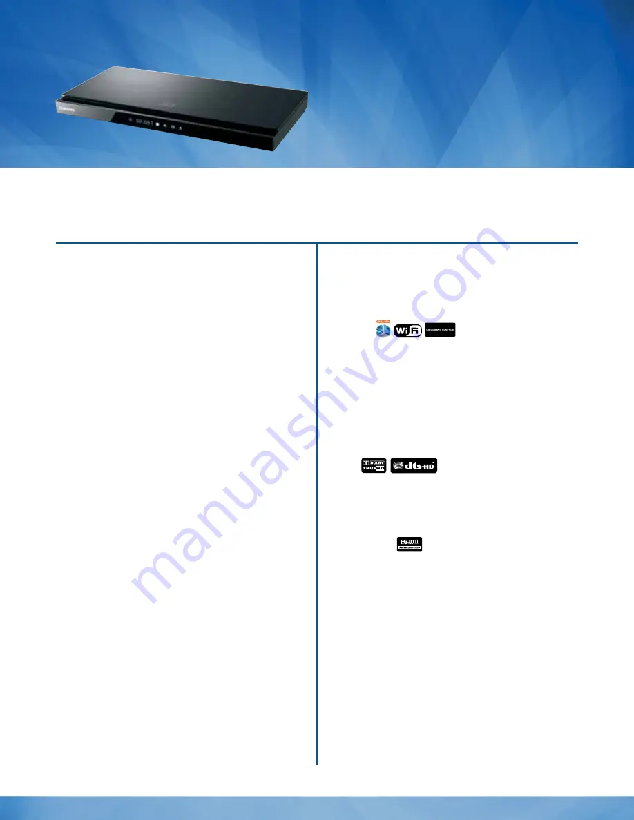 Samsung BD-D5500C Product Highlights Download Page 1