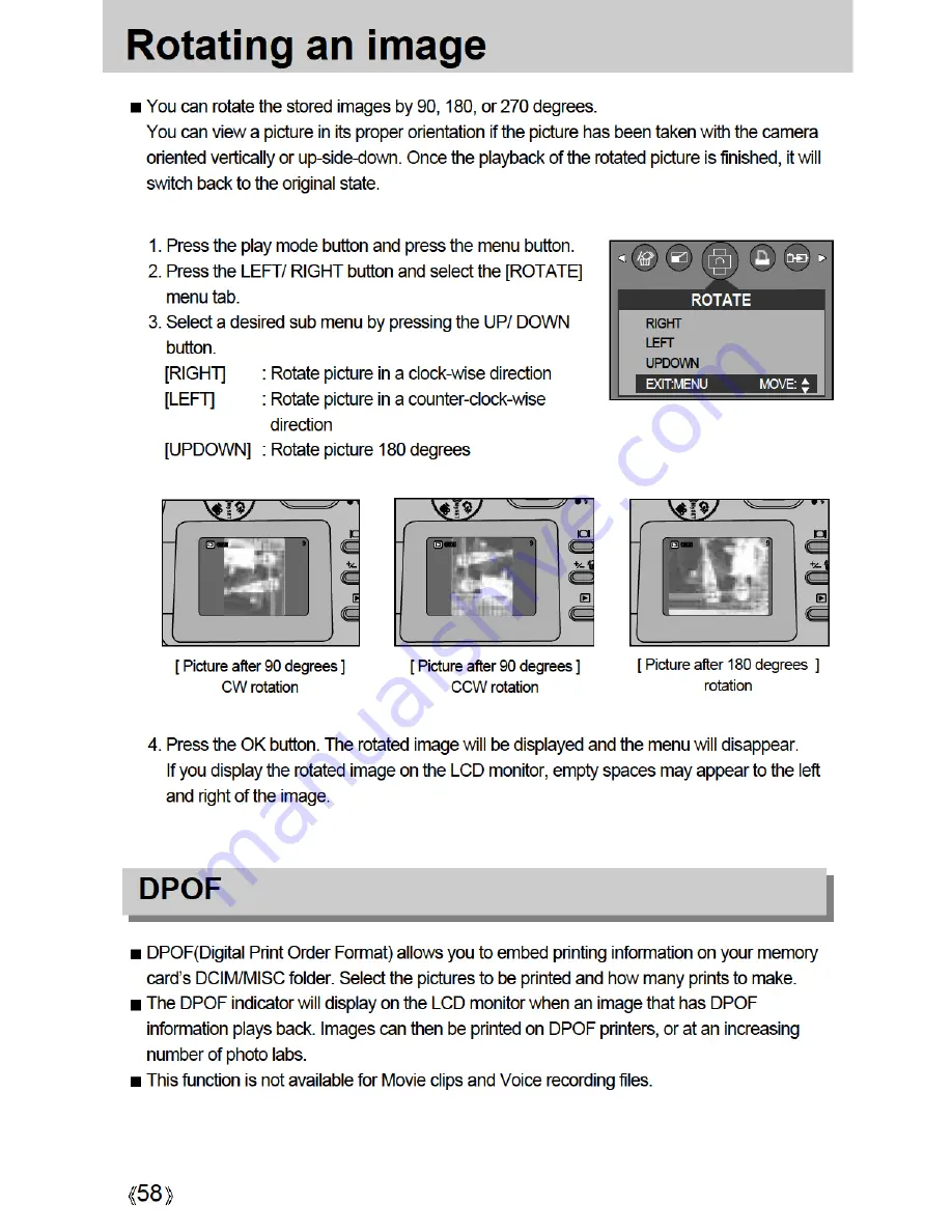 Samsung DIGIMAX 370 User Manual Download Page 58