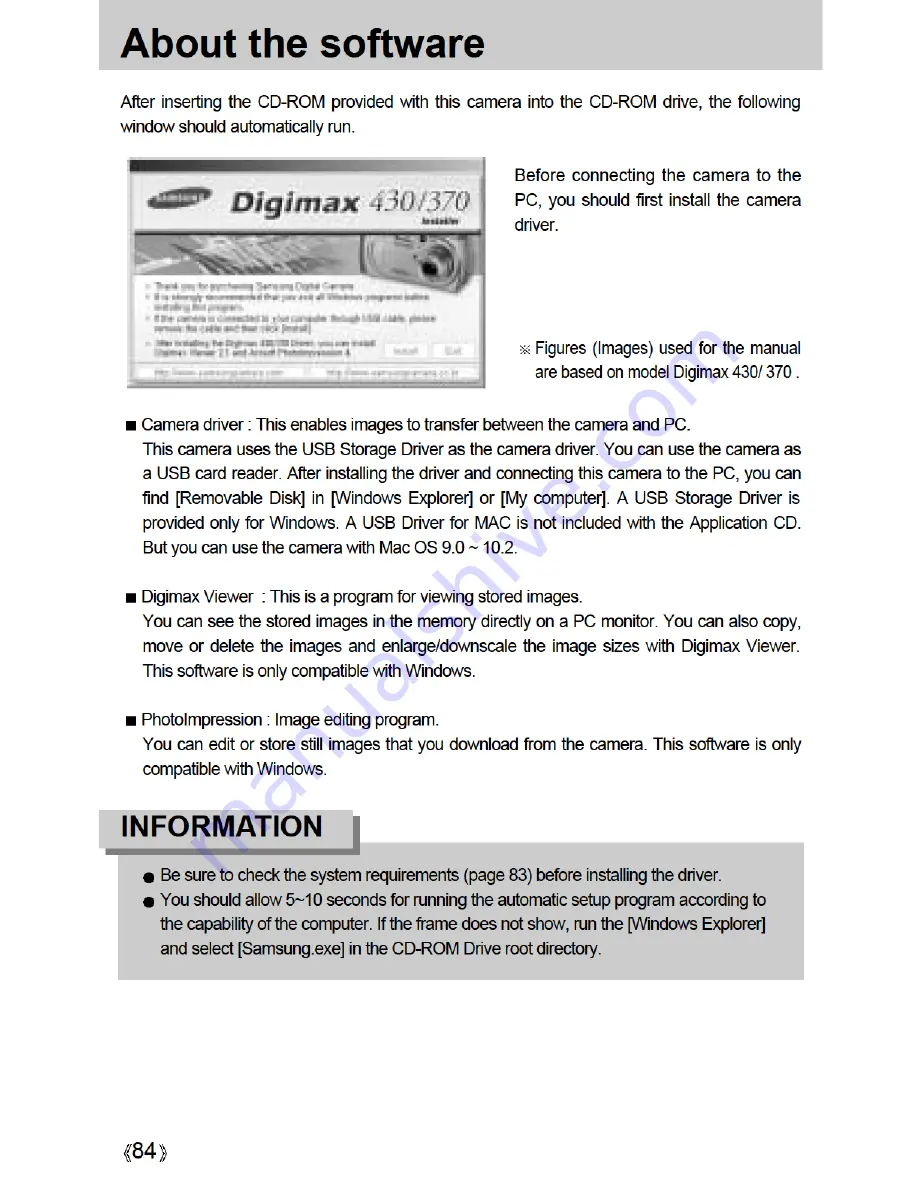 Samsung DIGIMAX 370 User Manual Download Page 84