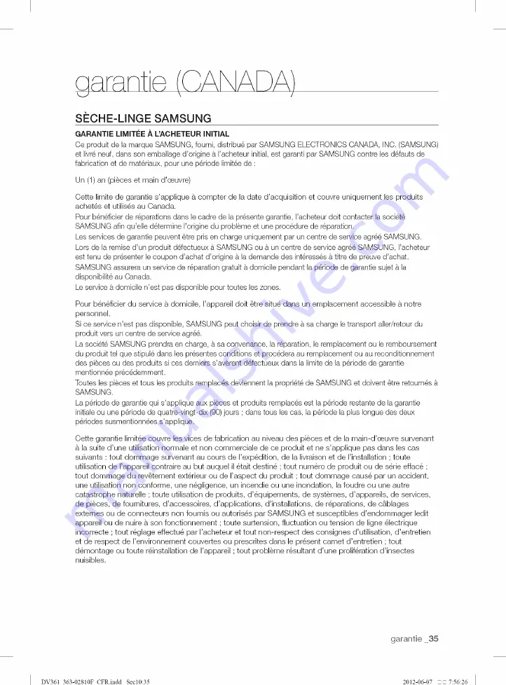 Samsung DV361EWBEWR/A3-0001 User Manual Download Page 71