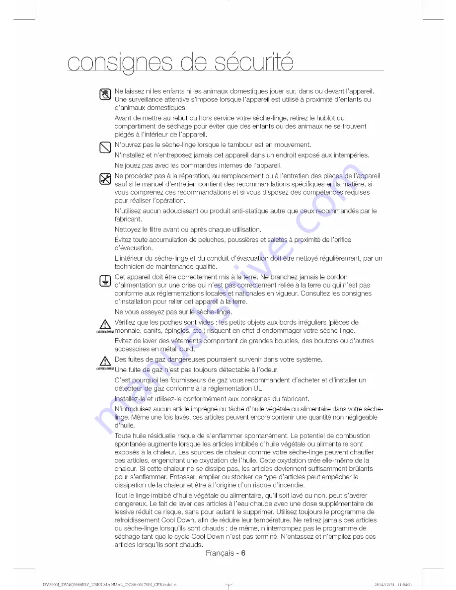 Samsung DV40J3000EW User Manual Download Page 42