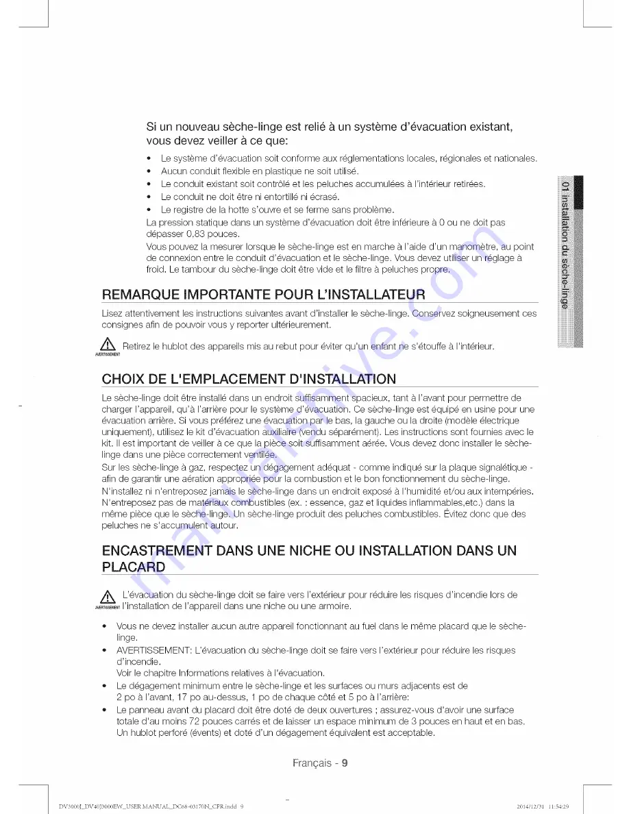 Samsung DV40J3000EW User Manual Download Page 45