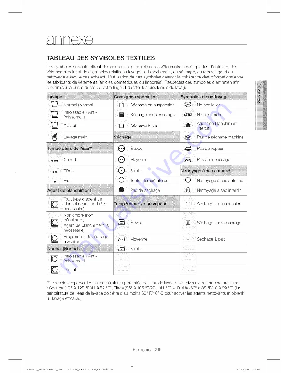 Samsung DV40J3000EW User Manual Download Page 65