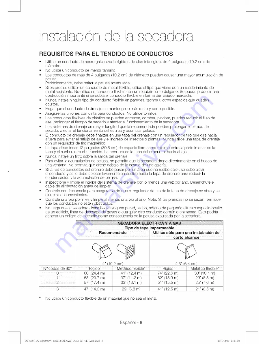 Samsung DV40J3000EW User Manual Download Page 80