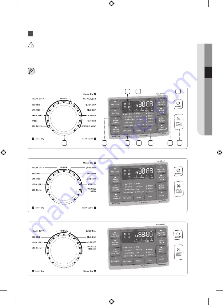 Samsung DV42H5000GW User Manual Download Page 25