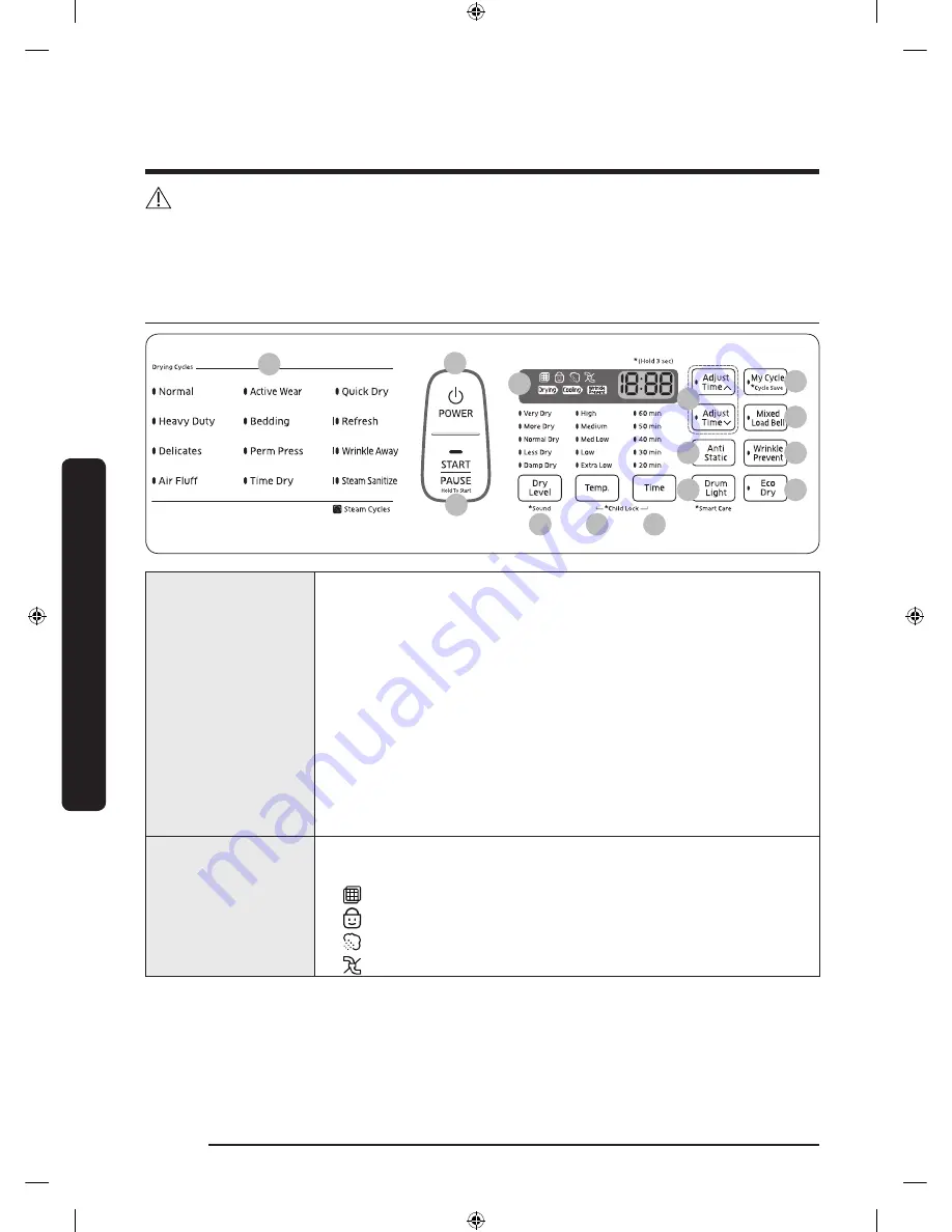 Samsung DV50K8600G User Manual Download Page 30