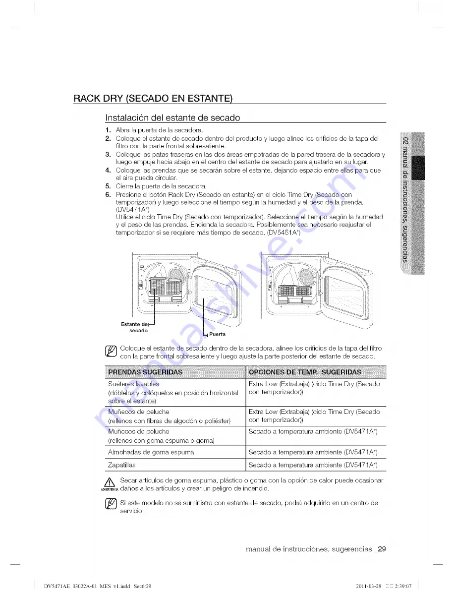 Samsung DV5471A Series User Manual Download Page 68