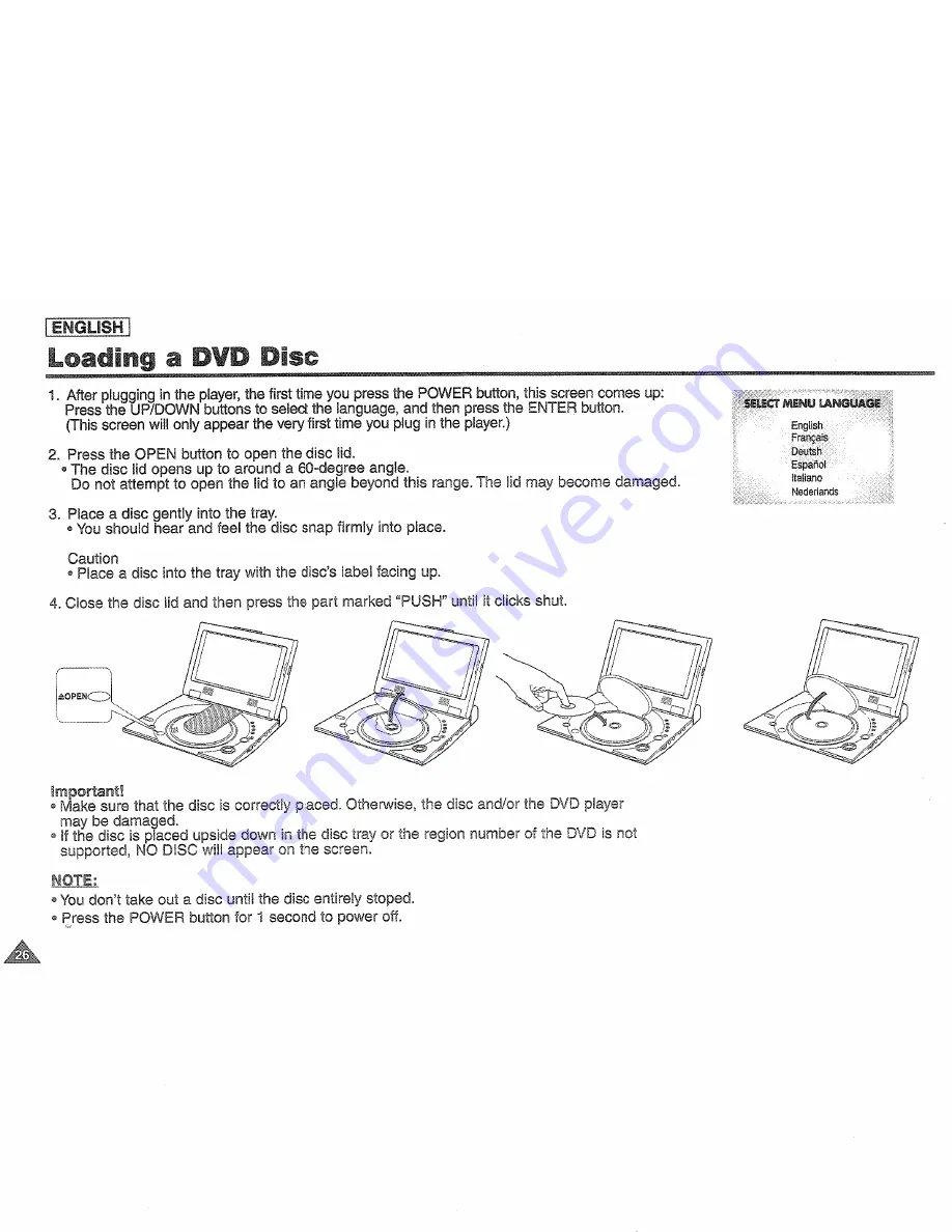 Samsung DVD-L100 Manual Download Page 26