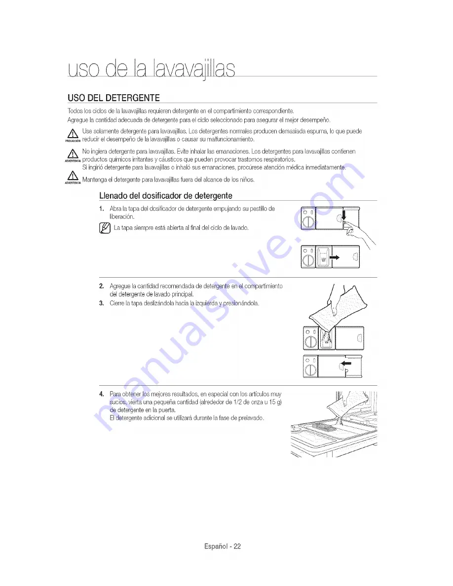 Samsung DW80J994 Series Скачать руководство пользователя страница 58