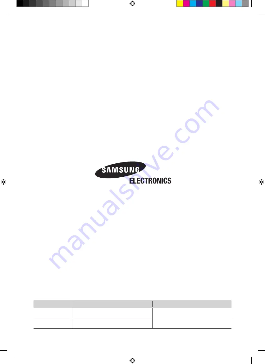 Samsung FE-R500WW Скачать руководство пользователя страница 62