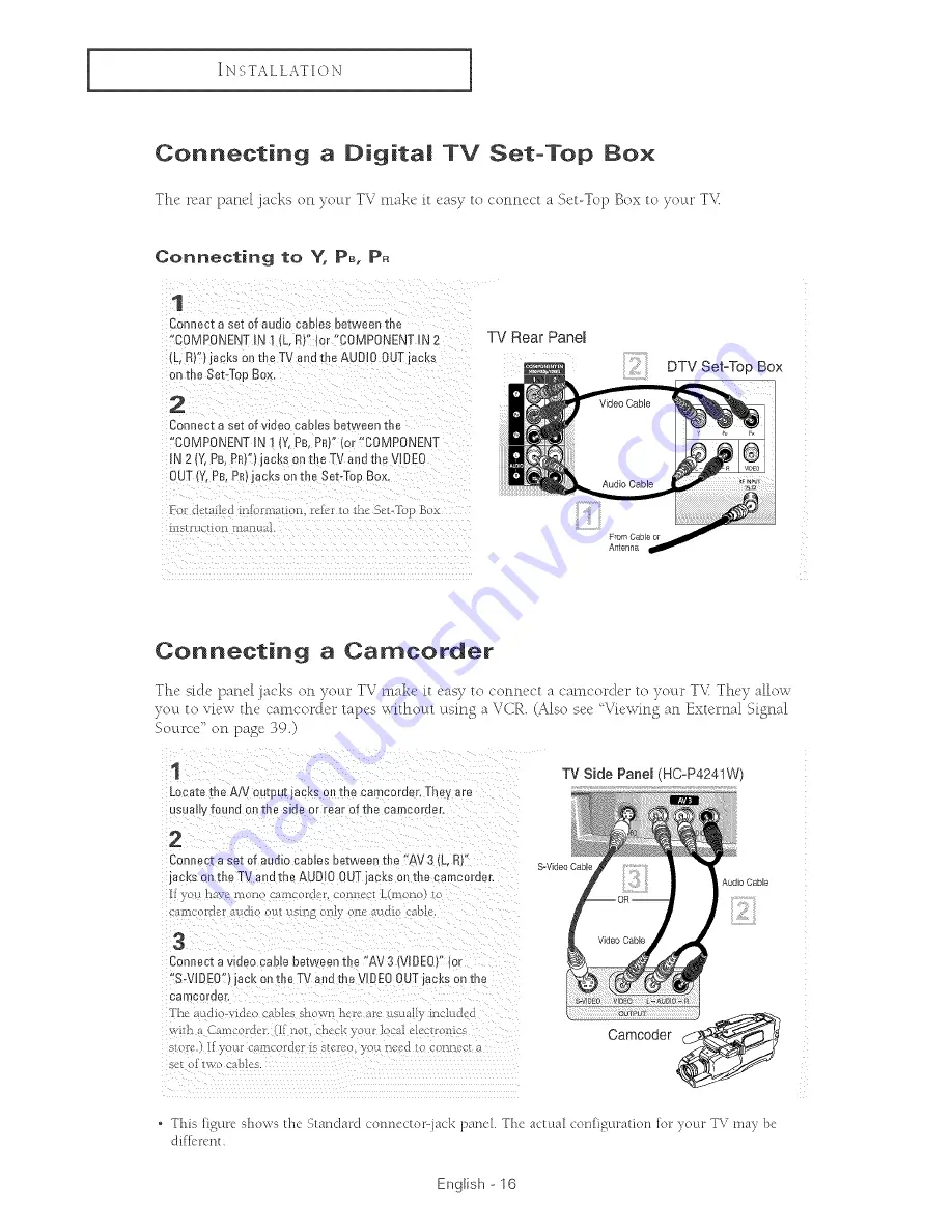 Samsung HC-P4241W Owner'S Instructions Manual Download Page 16