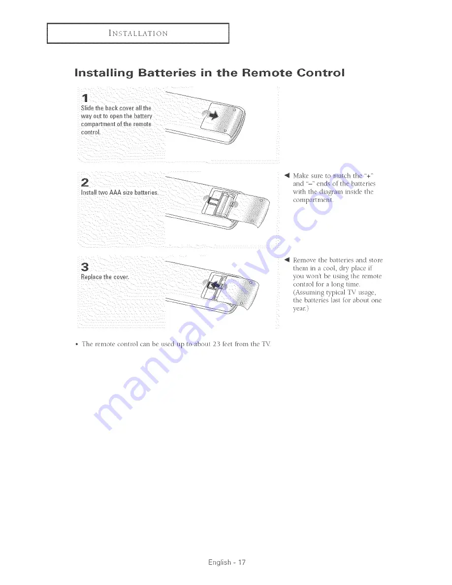 Samsung HC-P4241W Owner'S Instructions Manual Download Page 17