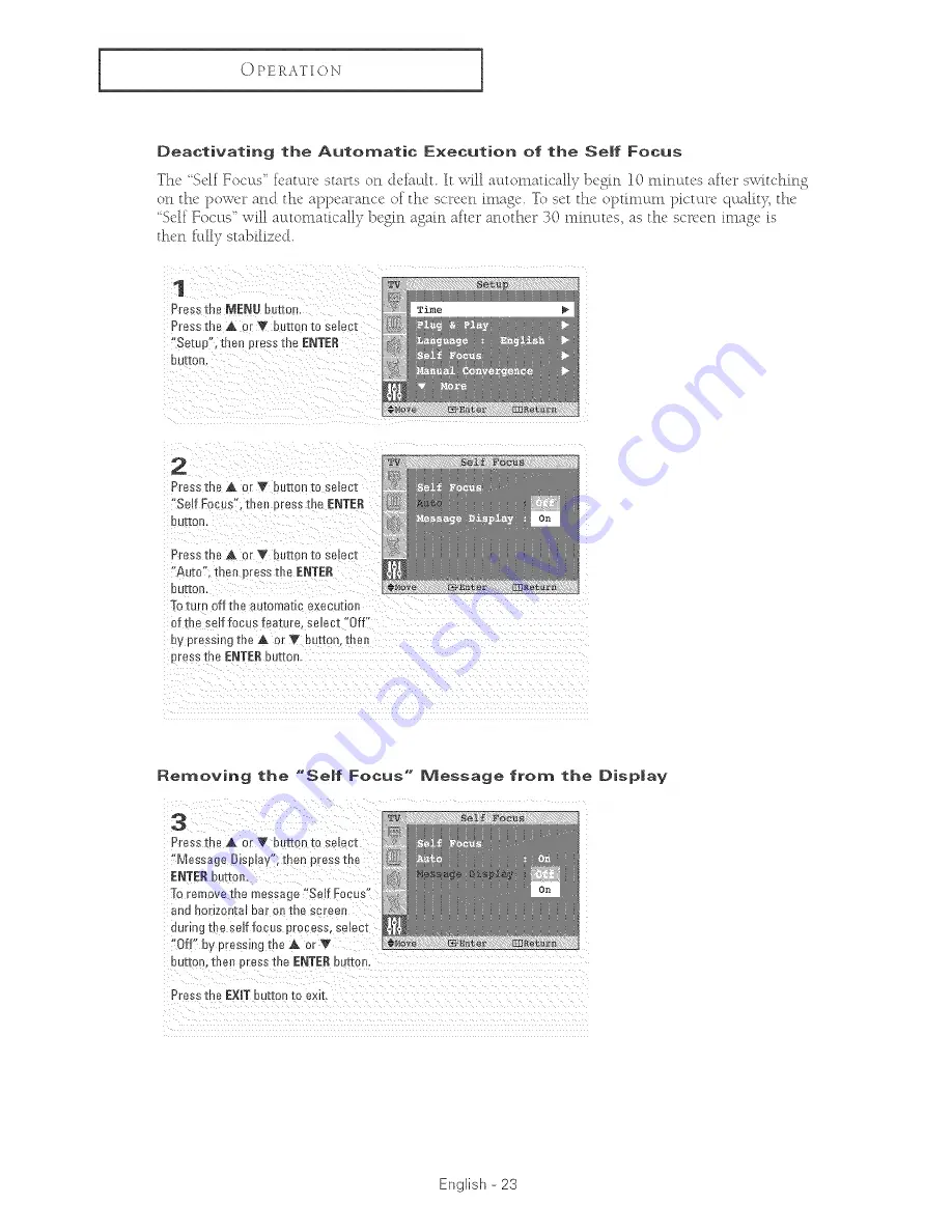 Samsung HC-P4241W Owner'S Instructions Manual Download Page 23