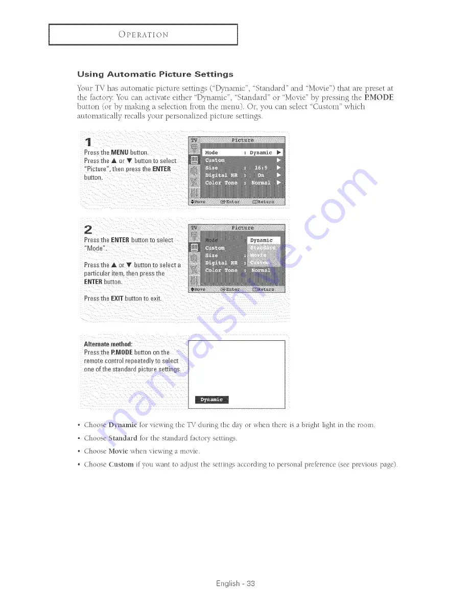 Samsung HC-P4241W Owner'S Instructions Manual Download Page 33