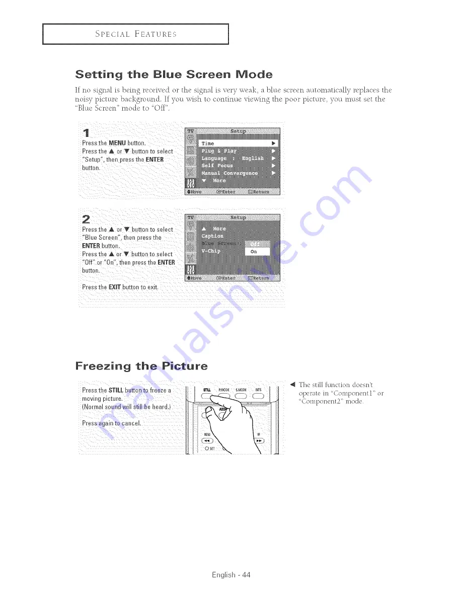 Samsung HC-P4241W Owner'S Instructions Manual Download Page 44