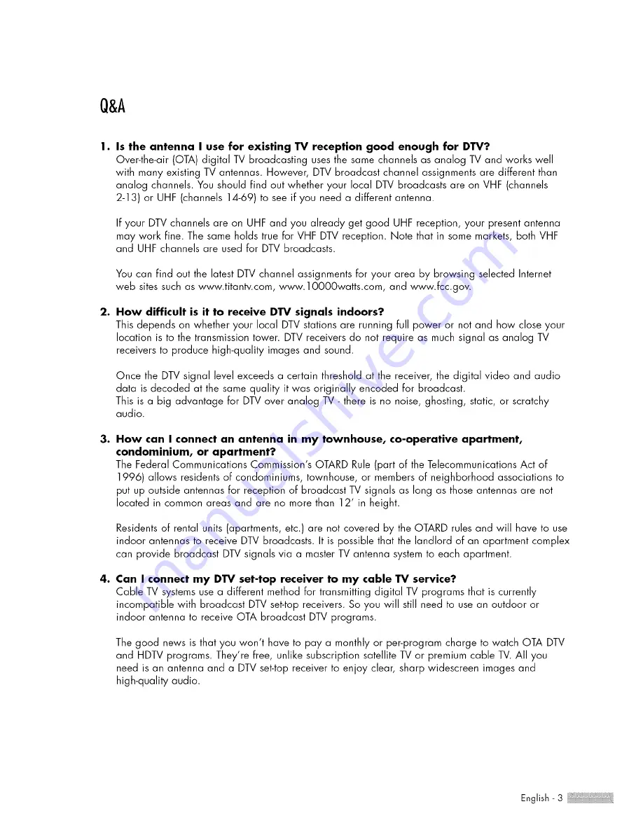 Samsung HL-$4676S Owner'S Instructions Manual Download Page 3