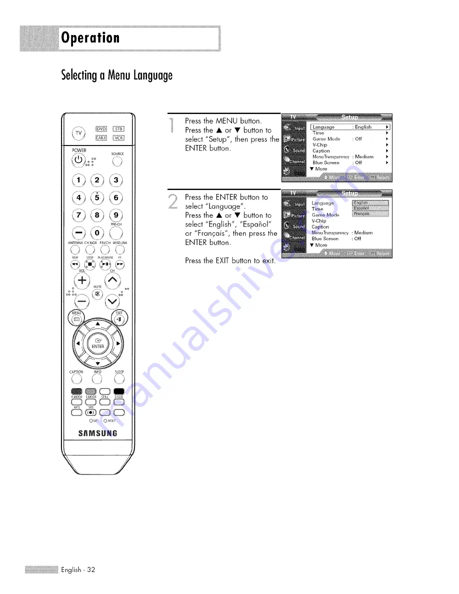 Samsung HL-$4676S Owner'S Instructions Manual Download Page 32