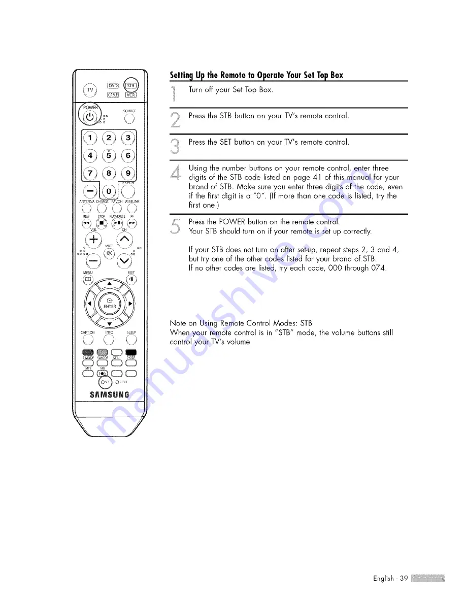 Samsung HL-$4676S Owner'S Instructions Manual Download Page 39