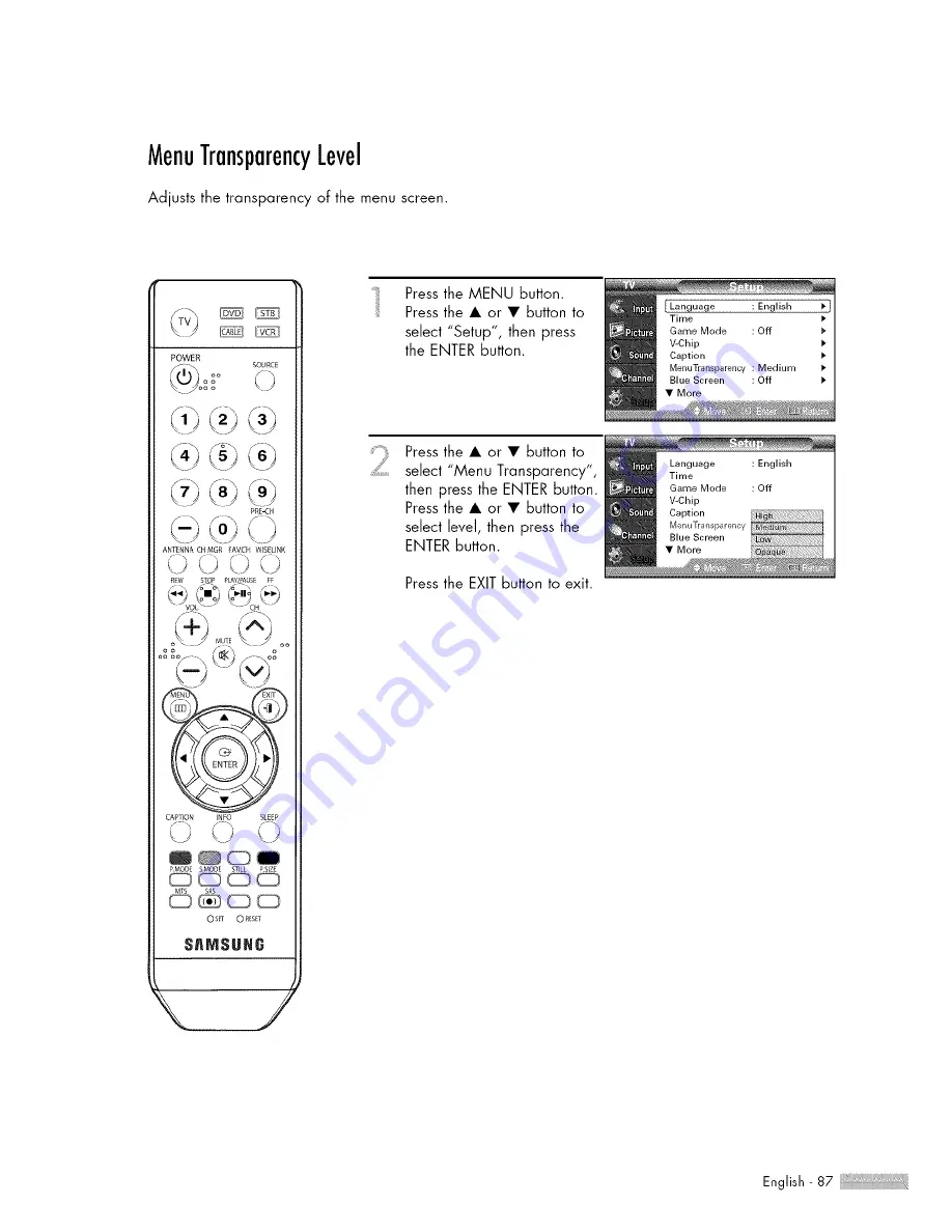 Samsung HL-$4676S Owner'S Instructions Manual Download Page 87