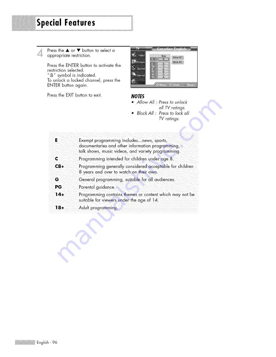 Samsung HL-$4676S Owner'S Instructions Manual Download Page 96