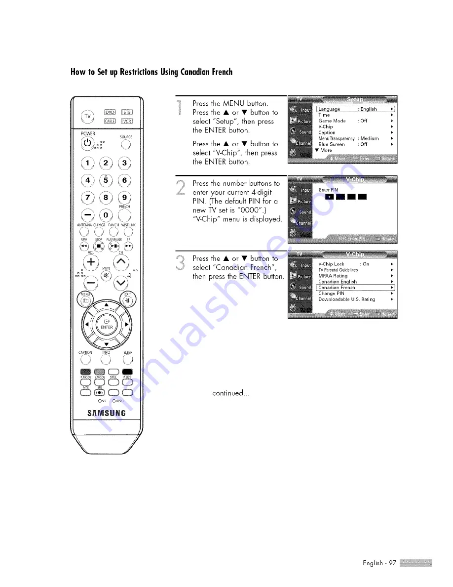 Samsung HL-$4676S Owner'S Instructions Manual Download Page 97