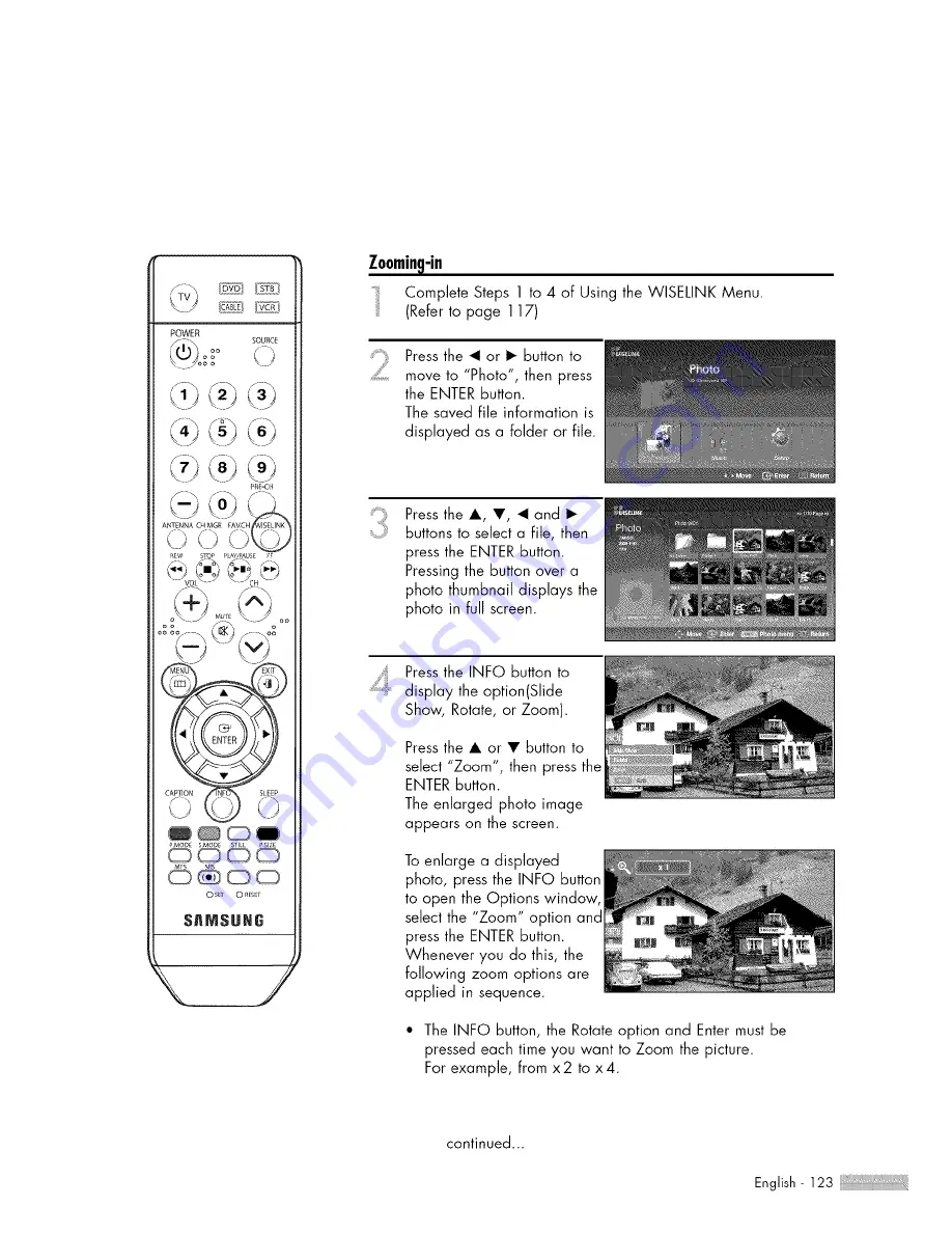 Samsung HL-$4676S Owner'S Instructions Manual Download Page 123