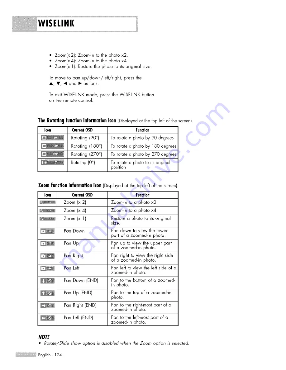 Samsung HL-$4676S Owner'S Instructions Manual Download Page 124