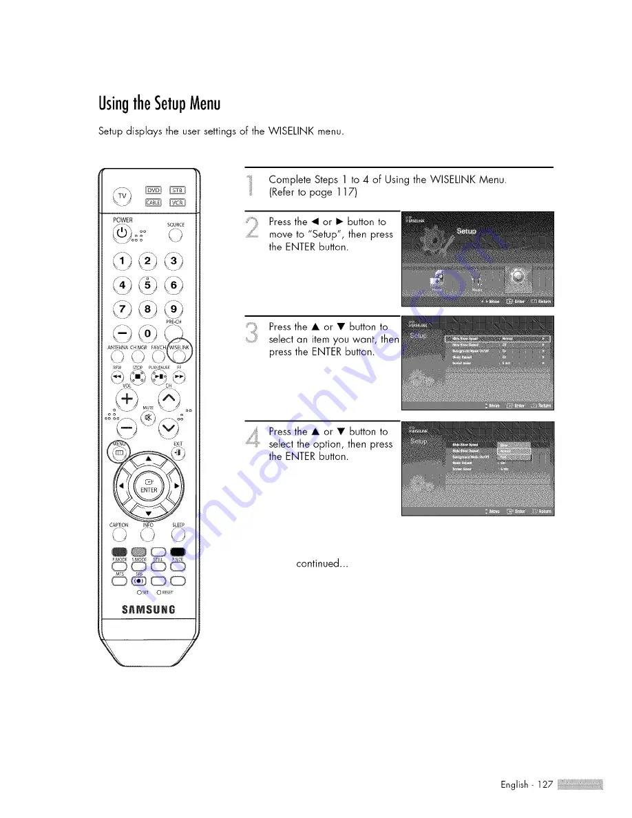 Samsung HL-$4676S Owner'S Instructions Manual Download Page 127