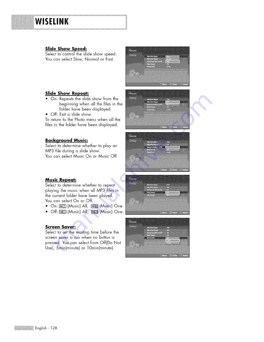 Samsung HL-$4676S Owner'S Instructions Manual Download Page 128