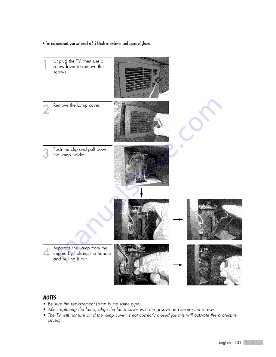 Samsung HL-$4676S Owner'S Instructions Manual Download Page 131