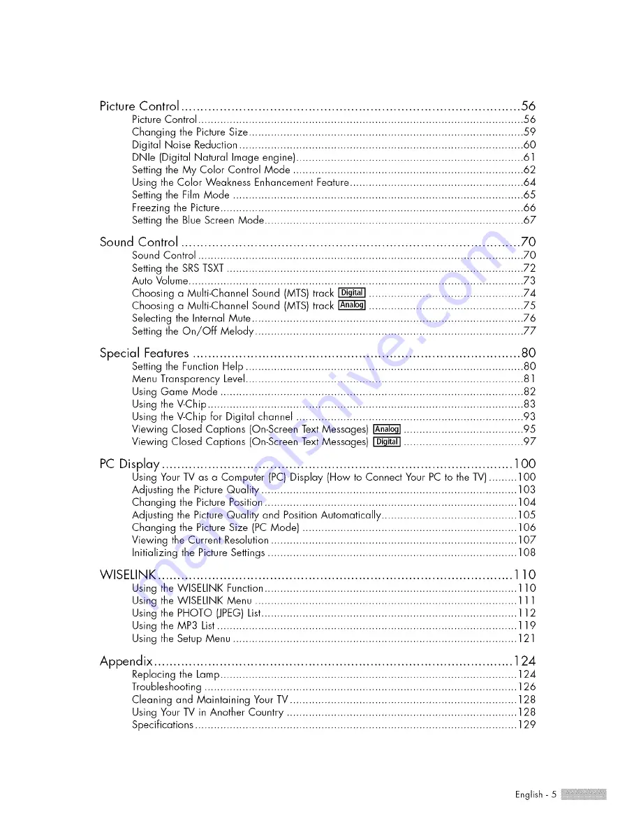 Samsung HL-S5687W Owner'S Instructions Manual Download Page 5