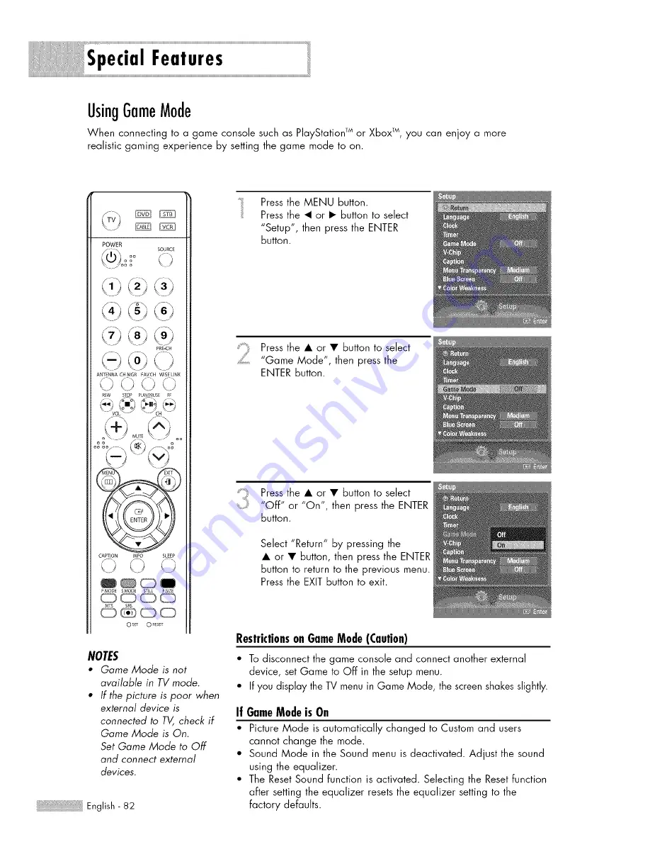 Samsung HL-S5687W Owner'S Instructions Manual Download Page 82