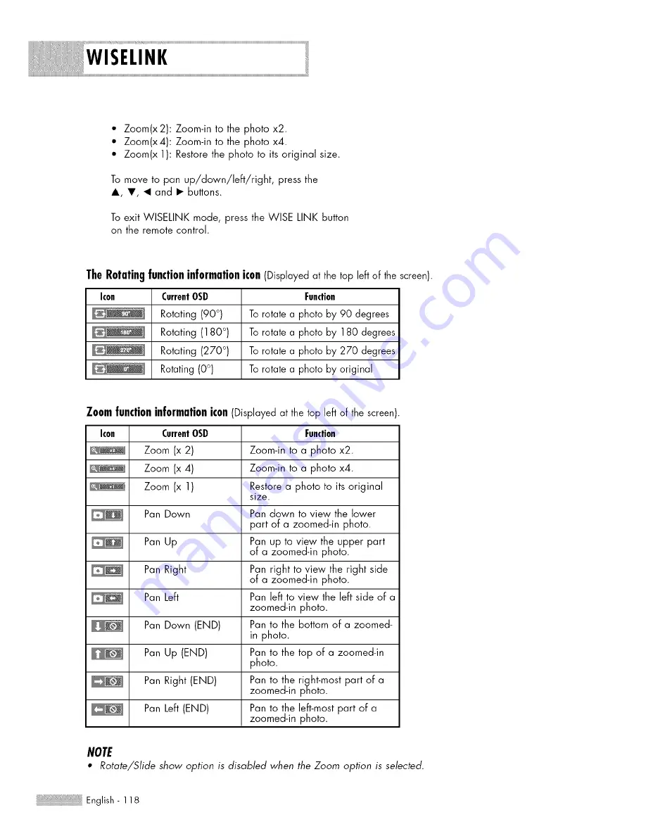 Samsung HL-S5687W Owner'S Instructions Manual Download Page 118