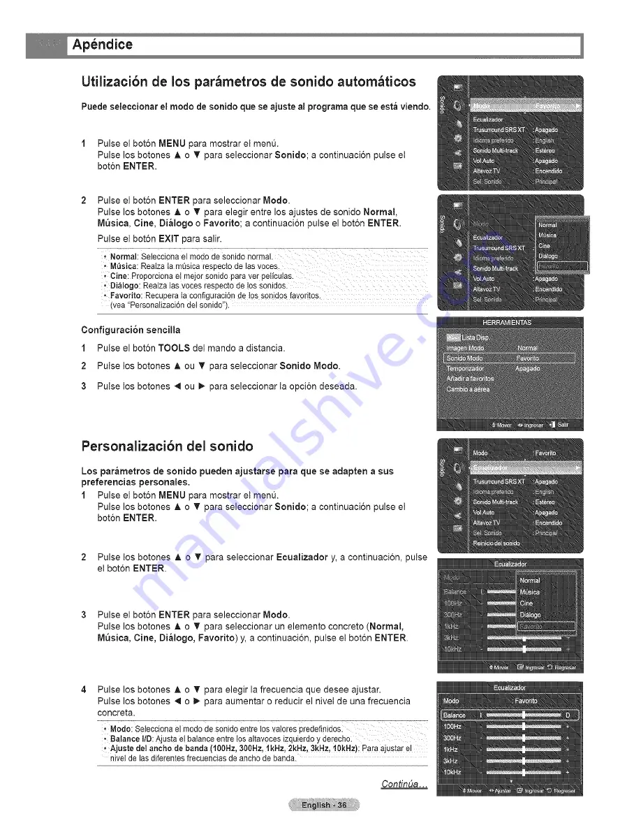 Samsung HL67A750A1FXZA Manual Del Usuario Download Page 36