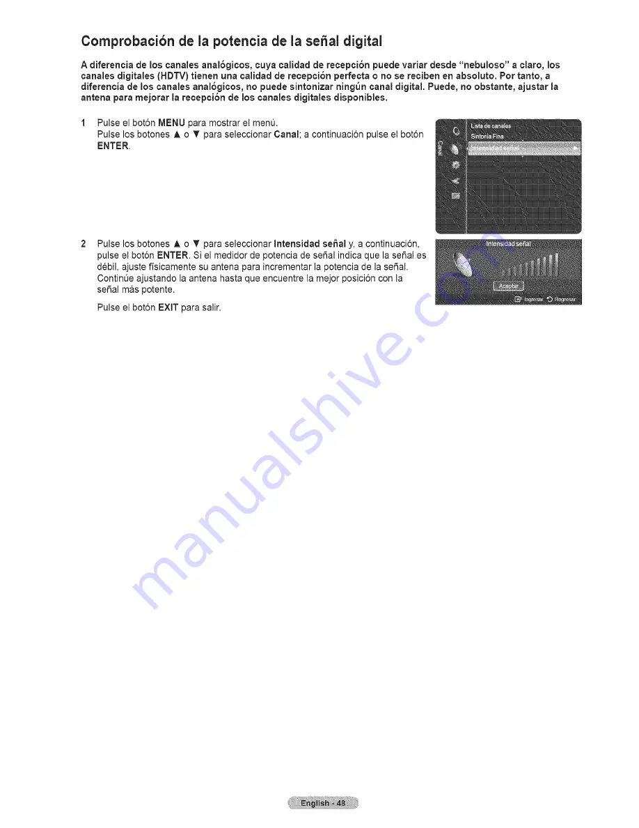 Samsung HL67A750A1FXZA Manual Del Usuario Download Page 48