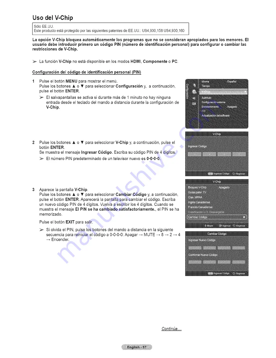 Samsung HL67A750A1FXZA Manual Del Usuario Download Page 57