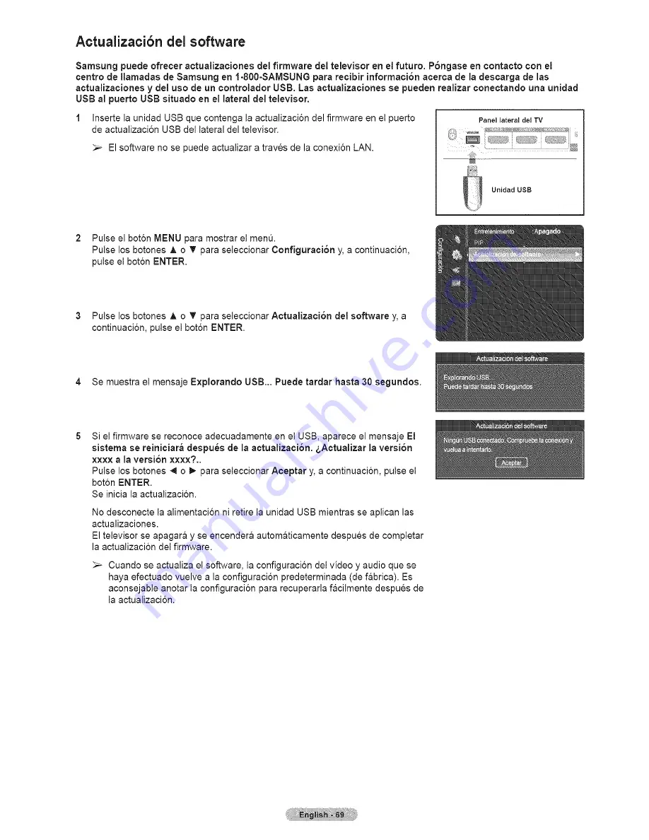 Samsung HL67A750A1FXZA Manual Del Usuario Download Page 69