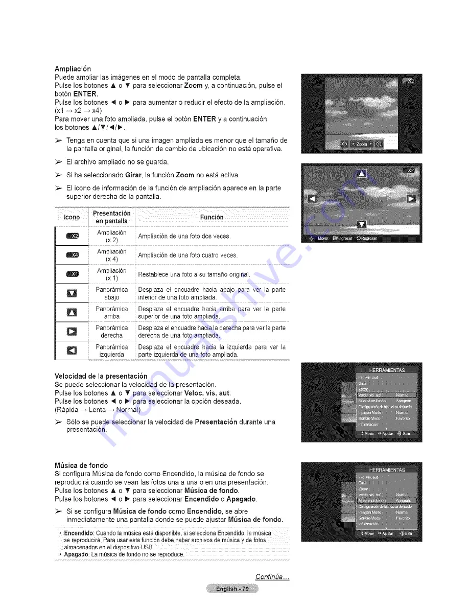 Samsung HL67A750A1FXZA Manual Del Usuario Download Page 79