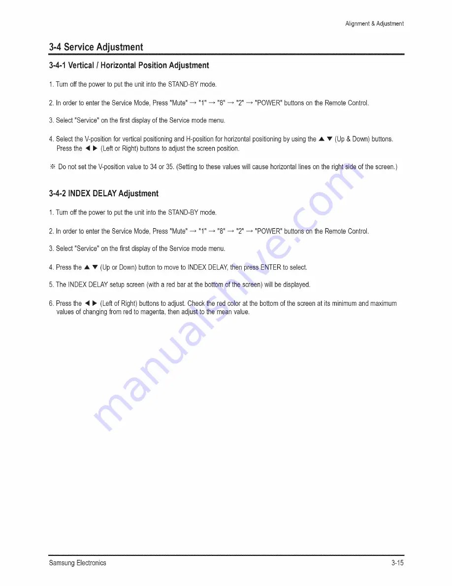 Samsung HLRS078WX/XAA Service Manual Download Page 28