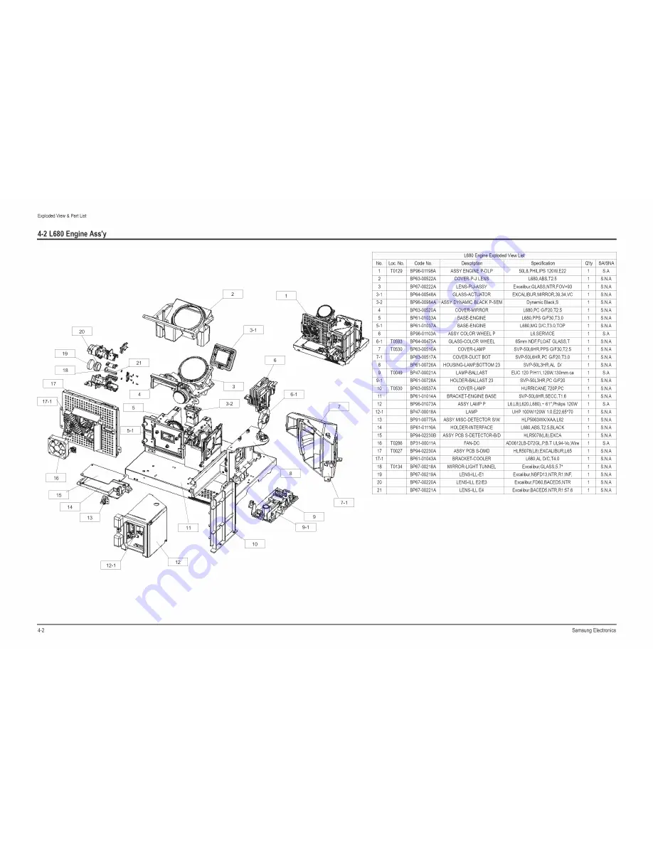 Samsung HLRS078WX/XAA Service Manual Download Page 35